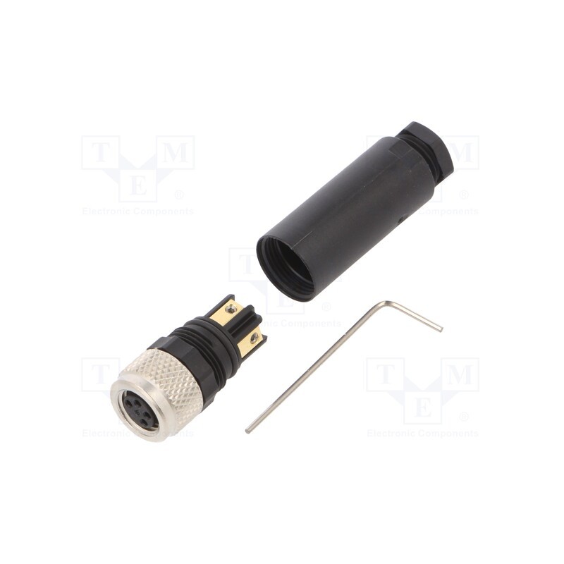 1 pcs x PHOENIX CONTACT - SACC-M 8FS-4CON-M-SW 1506891 - Connector: M8, female, PIN: 4, for cable, plug, 4A, IP67, 30V
