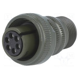 1 pcs x AMPHENOL - DS3106A 14S-6S - Connector: circular, size 14S, MS/DS, aluminium alloy, olive, plug