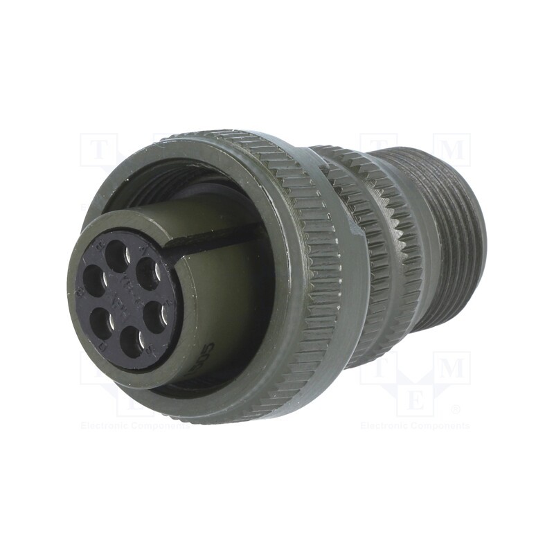 1 pcs x AMPHENOL - DS3106A 14S-6S - Connector: circular, size 14S, MS/DS, aluminium alloy, olive, plug