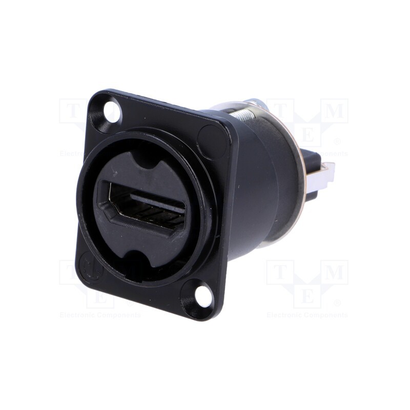 1 pcs x NEUTRIK - NAHDMI-W-B - Adapter, HDMI socket x2, shielded, gold-plated, Colour: black