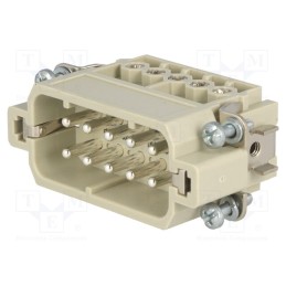 1 pcs x HARTING - 9200102612 - Connector: HDC, contact insert, male, Han® A, PIN: 10, 10+PE, 16A