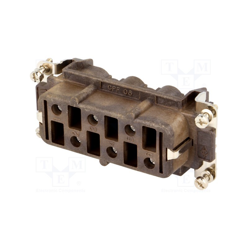 1 pcs x ILME - CPF 06 RY - Connector: HDC, contact insert, female, CP RY, PIN: 6, 6+PE, 35A