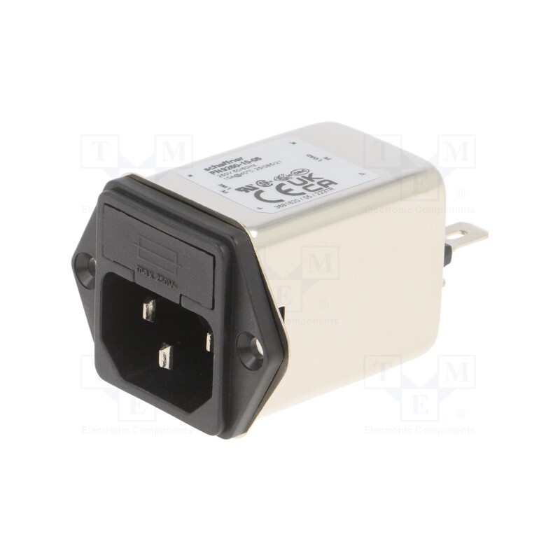 1 pcs x SCHAFFNER - FN9260-10-06 - Connector: AC supply, socket, male, 10A, 250VAC, C14 (E), -25÷85°C