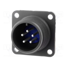 1 pcs x AMPHENOL - 97-3102A-14S-5P(946) - Connector: circular, size 14S, 97, aluminium alloy, black, socket