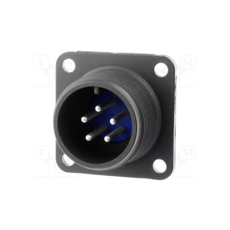 1 pcs x AMPHENOL - 97-3102A-14S-5P(946) - Connector: circular, size 14S, 97, aluminium alloy, black, socket