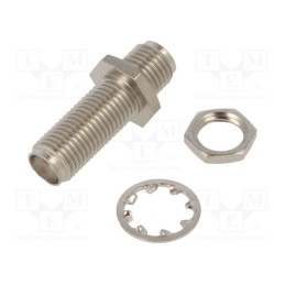 1 pcs x AMPHENOL RF - 901-9986-RFX - Coupler, SMA female,both sides, straight, 50Ω, PTFE, gold-plated