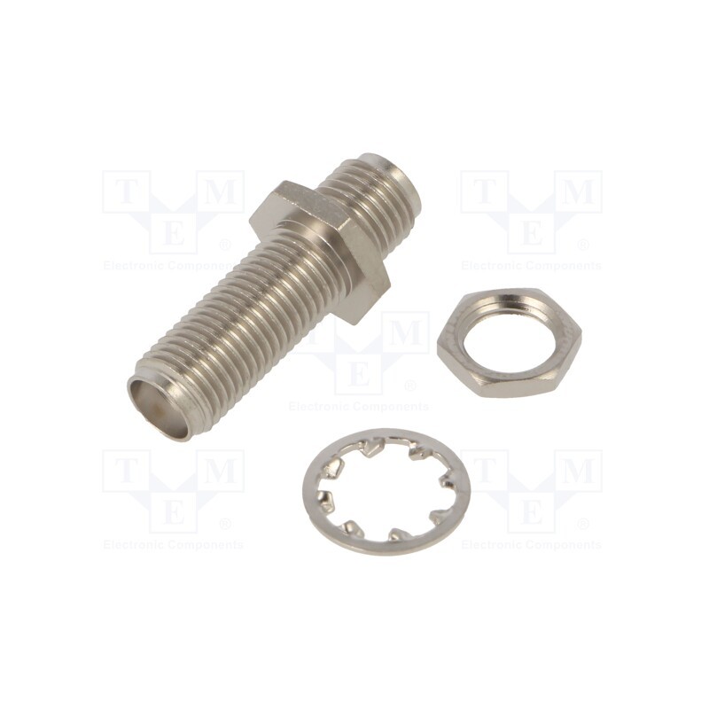 1 pcs x AMPHENOL RF - 901-9986-RFX - Coupler, SMA female,both sides, straight, 50Ω, PTFE, gold-plated