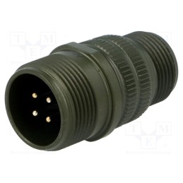 1 pcs x AMPHENOL - DS3101A 14S-2P - Connector: circular, size 14S, MS/DS, aluminium alloy, olive, plug