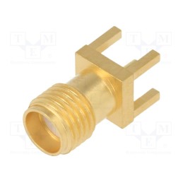 1 pcs x AMPHENOL RF - 901-144 - Plug, SMA, female, straight, 50Ω, THT, for cable, PTFE, gold-plated
