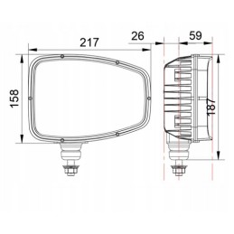 LED road headlight, DRL front lamp, set