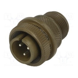 1 pcs x AMPHENOL - 97-3106A-14S-1P - Connector: circular, size 14S, 97, aluminium alloy, olive, plug