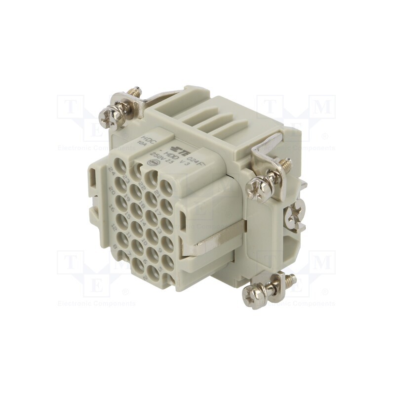 1 pcs x TE Connectivity - HDD-024-F - Connector: HDC, female, HDD, PIN: 24, 24+PE, size 3, w/o contacts