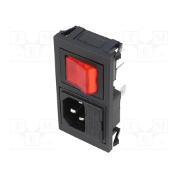 1 pcs x BULGIN - BZH01/Z0000/11 - Connector: AC supply, socket, male, 10A, 250VAC, IEC 60320, C14 (E)
