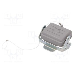 1 pcs x AMPHENOL - C14610Z0062001 - Protection cover, C146, size E6, with latch, polyamide, 44x27mm