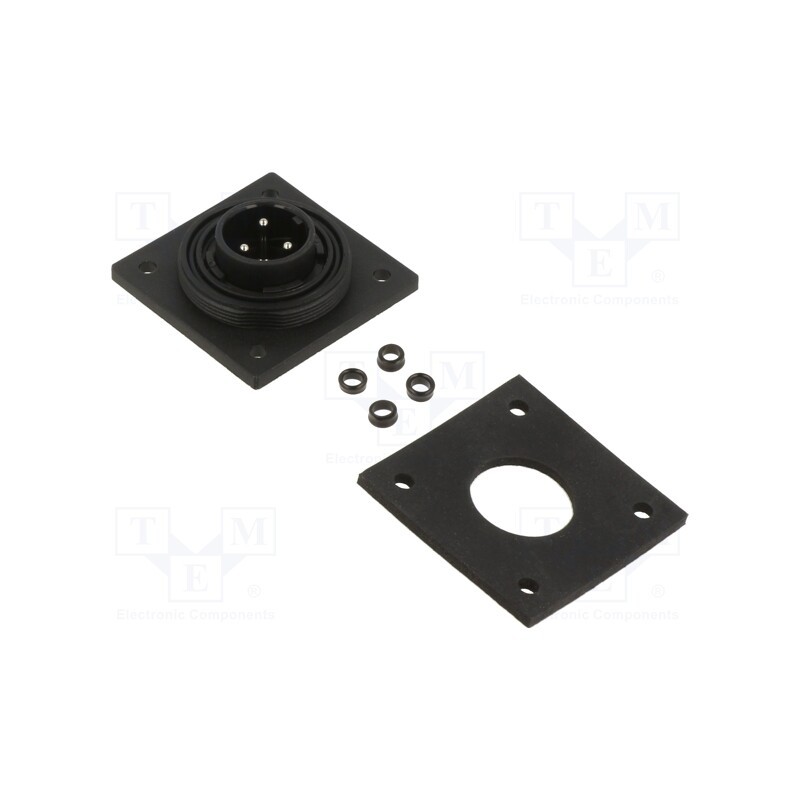 1 pcs x BULGIN - PX0765/P - Connector: circular, socket, male, PIN: 3, Standard Buccaneer®