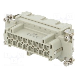 1 pcs x TE Connectivity - HE-016-FS - Connector: HDC, contact insert, female, HE, PIN: 16, 16+PE, size 6