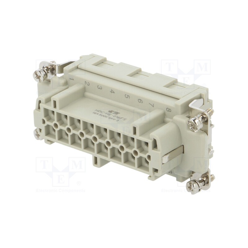 1 pcs x TE Connectivity - HE-016-FS - Connector: HDC, contact insert, female, HE, PIN: 16, 16+PE, size 6
