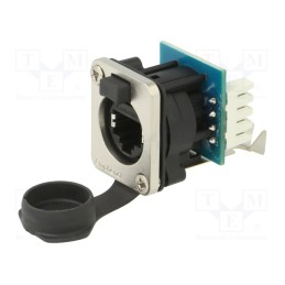 1 pcs x AMPHENOL - RJXS8FG6I - XLRnet D TYPE, IDC terminals, CAT5e, IP54, incl. cap