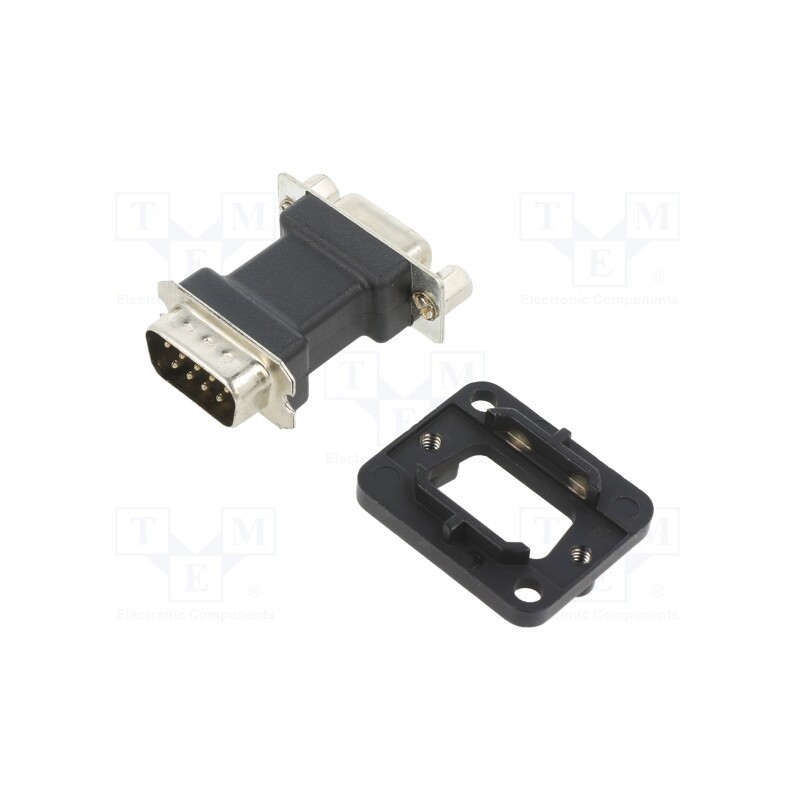 1 pcs x NEUTRIK - NADB9MF-B - D-SUB FEEDTHROUGH 9P BLACK M-F