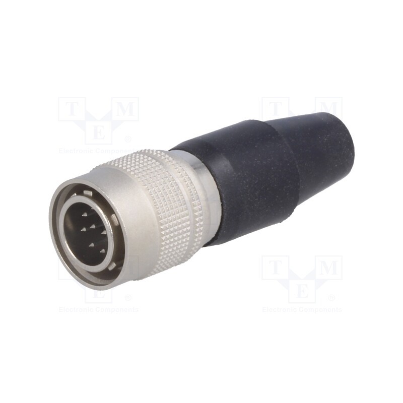 1 pcs x HIROSE - HR10A-10P-10P(73) - Connector: circular, HR10, push-pull, plug, 2A, silver plated, male
