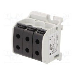 1 pcs x SIMET - 81003007 - Splice terminal: rail, 50mm2, ways: 1, terminals: 6, black, STB, TS35