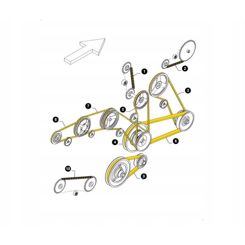 Wind belt new holland case 80439832 cnh