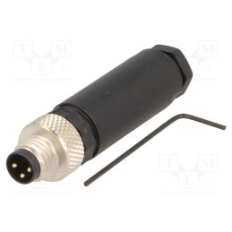 1 pcs x LAPP - 22260120 - Connector: M8, male, PIN: 3, straight, for cable, plug, 4A, IP67, 40V