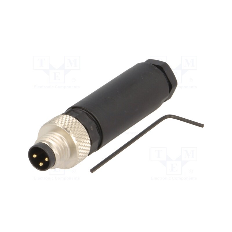 1 pcs x LAPP - 22260120 - Connector: M8, male, PIN: 3, straight, for cable, plug, 4A, IP67, 40V