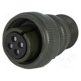 1 pcs x AMPHENOL - DS3106A 14S-2S - Connector: circular, size 14S, MS/DS, aluminium alloy, olive, plug