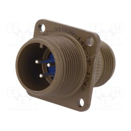 1 pcs x AMPHENOL - 97-3100A-14S-7P - Connector: circular, size 14S, 97, aluminium alloy, olive, socket