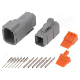 1 pcs x AMPHENOL - ATM6PS-CKIT - Connector: wire-wire, ATM, male + female, plug, for cable, PIN: 6