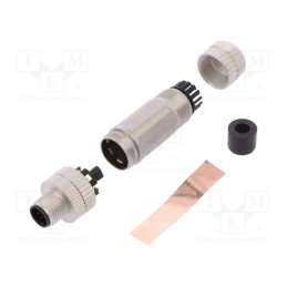 1 pcs x DEGSON ELECTRONICS - PBSH-M12A-08P-MM-SL7001-00A(H) - Plug, M12, PIN: 8, male, A code-DeviceNet / CANopen, for cable