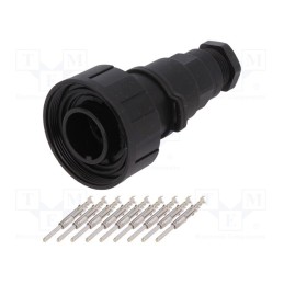 1 pcs x BULGIN - PX0728/P - Connector: circular, plug, male, PIN: 9, Standard Buccaneer®, IP68