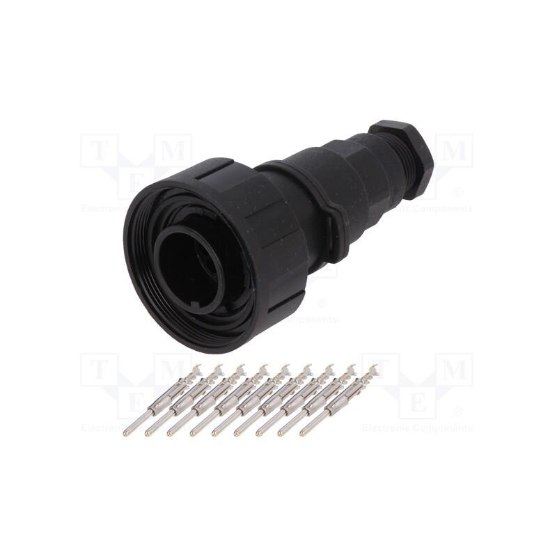 1 pcs x BULGIN - PX0728/P - Connector: circular, plug, male, PIN: 9, Standard Buccaneer®, IP68