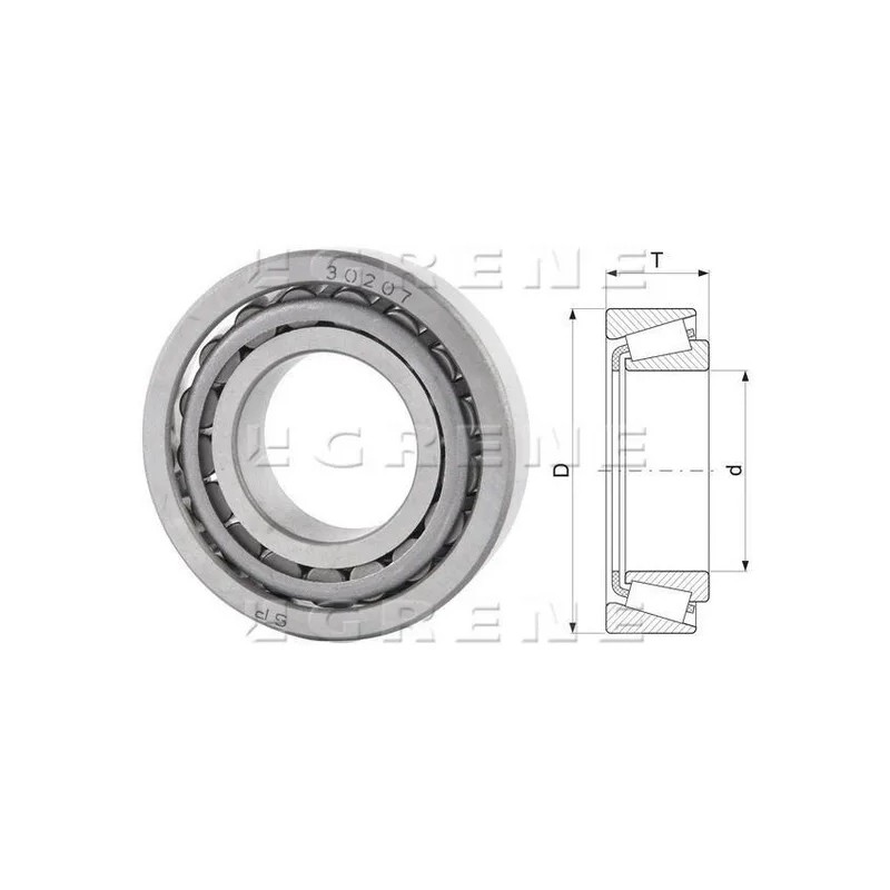 Tapered roller bearing 35x72x18 2 mm flt