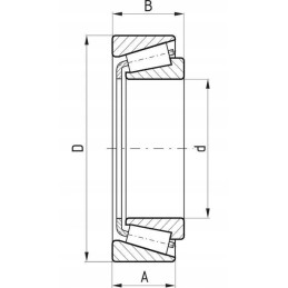 Tapered roller bearing 35x72x18 2 mm flt