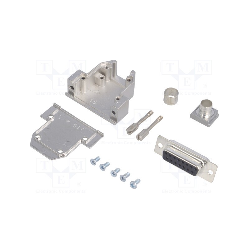 1 pcs x ENCITECH - DCRP15-DMS-CF65-CS80-K - D-Sub, PIN: 15, plug, female, soldering, for cable, black