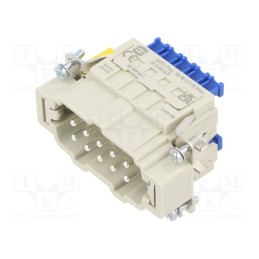 1 pcs x HARTING - 9330102678 - Connector: HDC, contact insert, male, Han® ES Press, PIN: 10, 10+PE