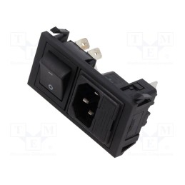 1 pcs x BULGIN - BZV15/Z0000/70 - Connector: AC supply, socket, male, 10A, 250VAC, IEC 60320, C14 (E)