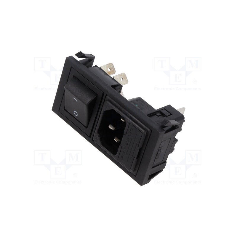 1 pcs x BULGIN - BZV15/Z0000/70 - Connector: AC supply, socket, male, 10A, 250VAC, IEC 60320, C14 (E)