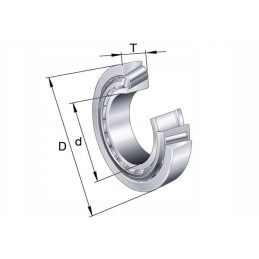 Tapered roller bearing 30x72x19x16mm ina fag