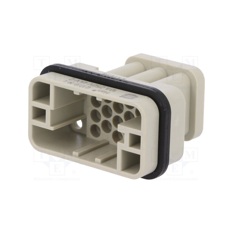 1 pcs x HARTING - 9120173001 - Connector: HDC, contact insert, male, Han Q, PIN: 18, 17+PE, crimped