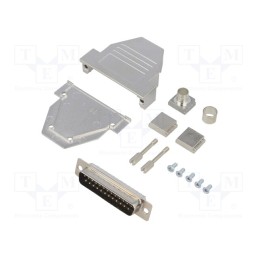 1 pcs x ENCITECH - DCRP25-DBP-CF65-CS80-K - D-Sub, PIN: 25, plug, male, soldering, for cable, black