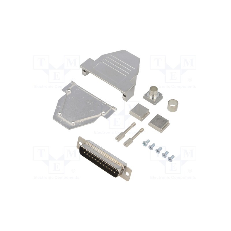 1 pcs x ENCITECH - DCRP25-DBP-CF65-CS80-K - D-Sub, PIN: 25, plug, male, soldering, for cable, black