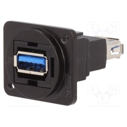 1 pcs x CLIFF - CP30205NM3B - Coupler, USB A socket,both sides, FT, USB 3.0, metal, 19x24mm