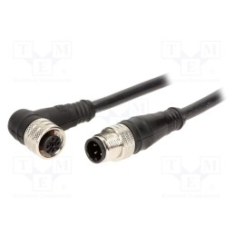 1 pcs x MOLEX - 120007-0509 - Cable: for sensors/automation, PIN: 4, M12-M12, 1m, plug, plug, 250V