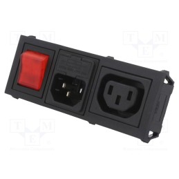 1 pcs x BULGIN - BZH11/Z0000/11 - Connector: AC supply, socket, male,female, 10A, 250VAC, IEC 60320