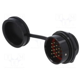 1 pcs x WEIPU - SA2812/P16B-1 - Socket, SA28, male, PIN: 16, IP67, 10A, soldering, 500V, 2mm2