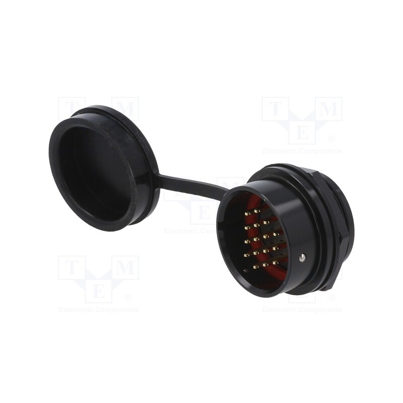 1 pcs x WEIPU - SA2812/P16B-1 - Socket, SA28, male, PIN: 16, IP67, 10A, soldering, 500V, 2mm2