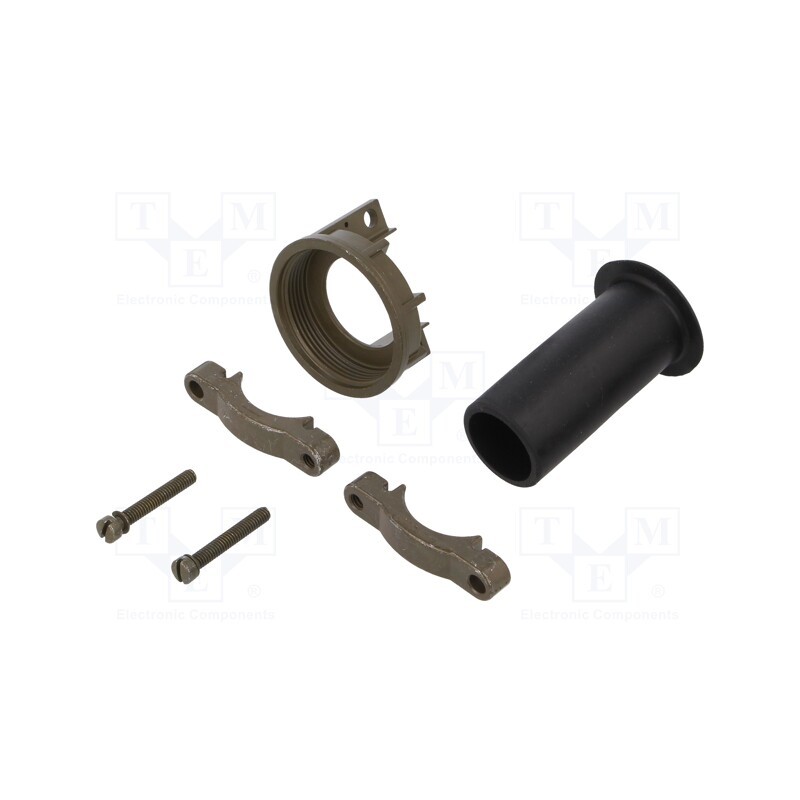 1 pcs x AMPHENOL - 97-3057-1016-1 - Cable hood and fastener, size 24,size 28, 97, zinc alloy, olive